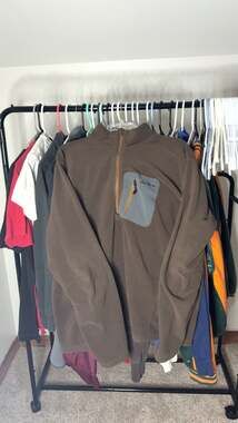 Eddie Bauer First Ascent Polartec 1/4 Zip Fleece Pullover Brown Large